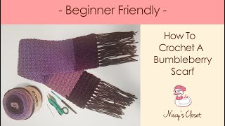 How To Crochet A Bumbleberry Scarf [upl. by Dadelos]