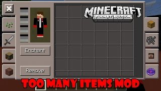 0121 Too Many Items Mod  Minecraft PE Mod Showcase [upl. by Grizelda]