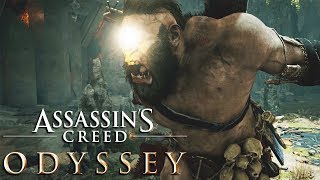 Cyclops Boss Fight  ASSASSINS CREED ODYSSEY [upl. by Eimiaj]