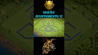 Cuatro Diseño Ayuntamiento 12  Th12  Subida De Copas Clash of Clans clashofclans shorts [upl. by Secnarfyram]