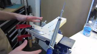 How to make and use a filing jig for knife blades [upl. by Tonnie]