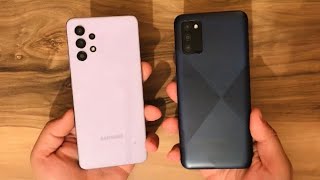 Samsung Galaxy A32 vs Samsung Galaxy A02s [upl. by Hajile]