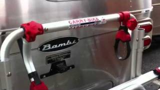 Airstream CarryBike by Fiamma Bike Rack for Travel Trailer RV Thule Yakima [upl. by Atteuqehs]