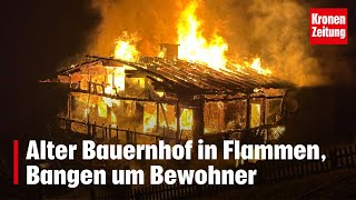 Alter Bauernhof in Flammen Bangen um Bewohner  kronetv NEWS [upl. by Canice638]