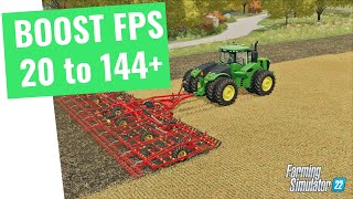 🔧 Farming Simulator 22  How to BOOST FPS and Increase Performance on any PC [upl. by Yrian]