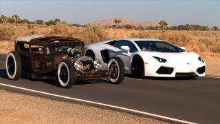 Rat Rod vs Lamborghini Aventador Roadkill Episode 5 [upl. by Murdocca791]