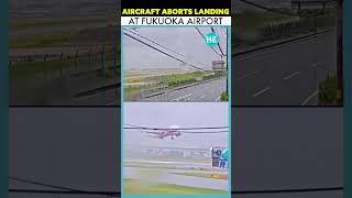 On Cam Plane Aborts Landing At Japan’s Fukuoka Airport Amid Typhoon Shanshan [upl. by Kass]