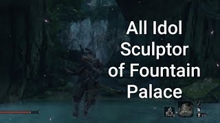 Sekiro Shadows Die Twice  How To Get All Fountainhead Palace idol Sculptor Location Feeding ground [upl. by Nhabois882]