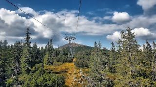 Mit der SEILBAHN Auffahrt zur SCHNEEKOPPERIESENGEBIRGE  Böhmen 2022  Tschechien Tour [upl. by Otrebron455]