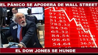 EL PÁNICO SE APODERA DE WALL STREET EL DOW JONES Y EL BITCOIN SE HUNDEN [upl. by Ahsital106]