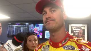 Joey Logano quotLawsuit Doesnt Affect Me But Its a Big Storylinequot [upl. by Ynnavoig541]