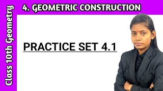 Chapter 4 geometric construction class 10 practice set 41 maharashtra board [upl. by Baelbeer]