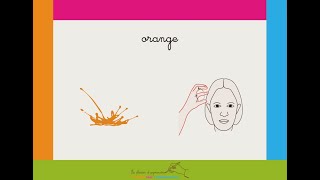 Orange Couleur  Langue Des SignesLangue Écrite Française [upl. by Eus]