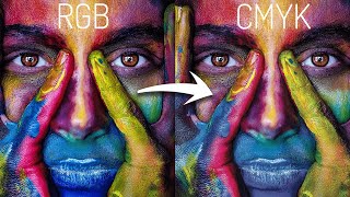 Easily Convert RGB to CMYK with Illustrator and photoshopshortvideos [upl. by Kristof423]