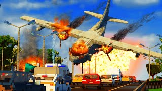 Realistic Plane Crash Landing Accidents 😱 Teardown [upl. by Aidil401]