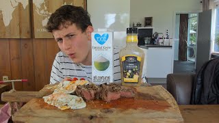 STEAK MUKBANG Steak Egg 🍳 Combination i have amazing News [upl. by Oiromed467]