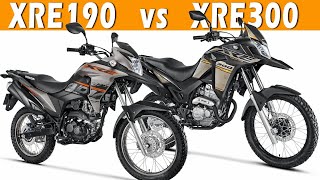 COMPARATIVO XRE 190 vs XRE 300  Fichas Cores Preços e Consumos [upl. by Apilef136]