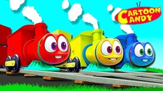 Learn Colors with Trains WonderBalls Colors For Children by Cartoon Candy [upl. by Canfield]