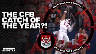 Elic Ayomanor gives a CATCH OF THE YEAR candidate Tulane picksix and MORE  College Football Show [upl. by Linzy]