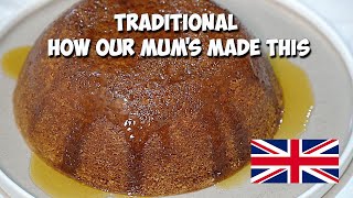 How To Make Traditional BRITISH Golden Syrup Sponge Pudding [upl. by Nannette]