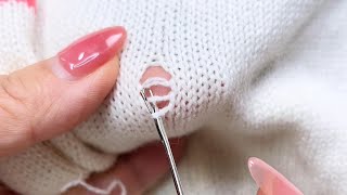 ³Repairing Sweater Holes A Quick and Easy Tutorial [upl. by Tsuda491]