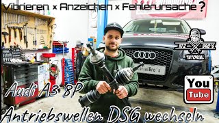 Audi A3 8P Antriebswelle DSG wechseln  Vibrieren  Lenkung  Tripodengelenk  Replace Drive Shaft [upl. by Yendis70]