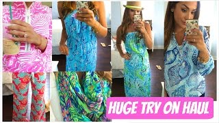 Huge Try On Haul  Lilly Pulitzer Sale  ALEXANDREA GARZA [upl. by Aihsirt]