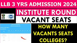 LLB 3 Yrs Vacant Seats For Institute Round  How many seat will be Vacant  llb 3 years cap round [upl. by Jen]