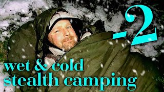 bivvi bag stealth camping in snow amp cold temperatures [upl. by Karol]