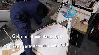 Traum Gebrauchtboot – Folge 4 Schäden im GFK reparieren [upl. by Askwith]