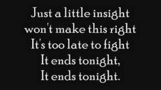 it ends tonight lyrics [upl. by Gerstner]