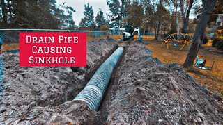 Drain Pipe Repair in Back Yard [upl. by Nosreh]