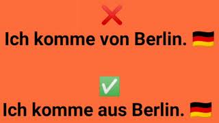 ich komme von aus Berlin Deutschland München Italien Russland come from venir de Typische Fe [upl. by Rento]