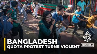 ‘We sought rights’ Bangladesh on edge after quota protest turns violent [upl. by Adnyleb]