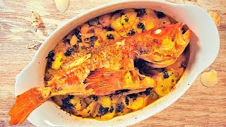 RECETTE de POISSON au FOUR  RASCASSE POISSON  🐟🐠🐟 CHAPON Poisson 🇬🇧🇪🇸🇵🇹 [upl. by Evette]