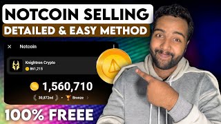 How to Sell NotCoin NEW FREE NotCoin Crypto Mining  Instant Claim amp Withdrawal  OKX Listing [upl. by Nailij]