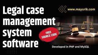 Legal case management system in php  Lawyer Office Management Software  Source Code amp Projects [upl. by Tnecillim]