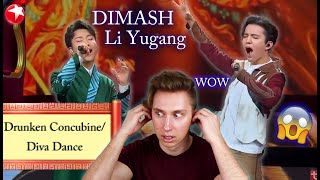 Dimash Kudaibergen  Li Yugang Drunken ConcubineDiva Dance  Singer Reaction [upl. by Lorrimor]