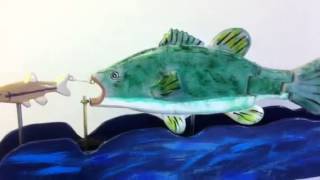 Swimming bass whirligig [upl. by Llerot]