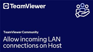 How to allow incoming LAN connection on TeamViewer Host [upl. by Berner]