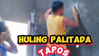 ANG HULING PALITADA SA BAHAY NINA MARY KUSINA TAPOS NA LUMUTANG ANG GANDAkuyanolivlog [upl. by Nalat]