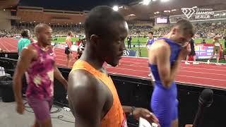 Letsile Tebogo Runs Sub20 To Win 200m At Monaco Diamond League [upl. by Bride]