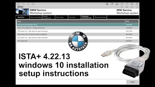 Rheingold ISTA D  BMW How to install and setup ISTA with KDCAN Cable on Windows 10 [upl. by Rotman]