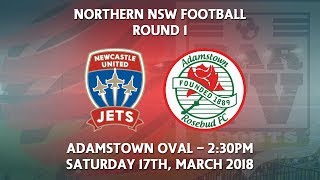 2018 NNSWF NPL  Round 1  Newcastle Jets Academy v Adamstown Rosebud FC [upl. by Kired892]