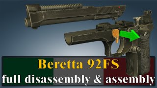 Beretta 92 full disassembly amp assembly [upl. by Chauncey]