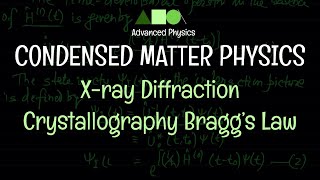 Condensed Matter Physics  Xray Diffraction amp Crystallography Bragg’s Law [upl. by Seem]