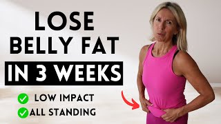 Lose Stubborn Belly Fat In 3 Weeks  Low Impact Home Workout [upl. by Aamsa]