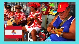 TAHITI singing and playing the Ukulele in PAPEETE [upl. by Lauro]