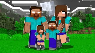 COMO É A FAMÍLIA DO HEROBRINE NO MINECRAFT [upl. by Corliss]