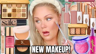 Testing NEW VIRAL Makeup 🤩 Charlotte Tilbury Skin Tint Rare Beauty Powder Fenty Gloss Stix more [upl. by Kurtzman]